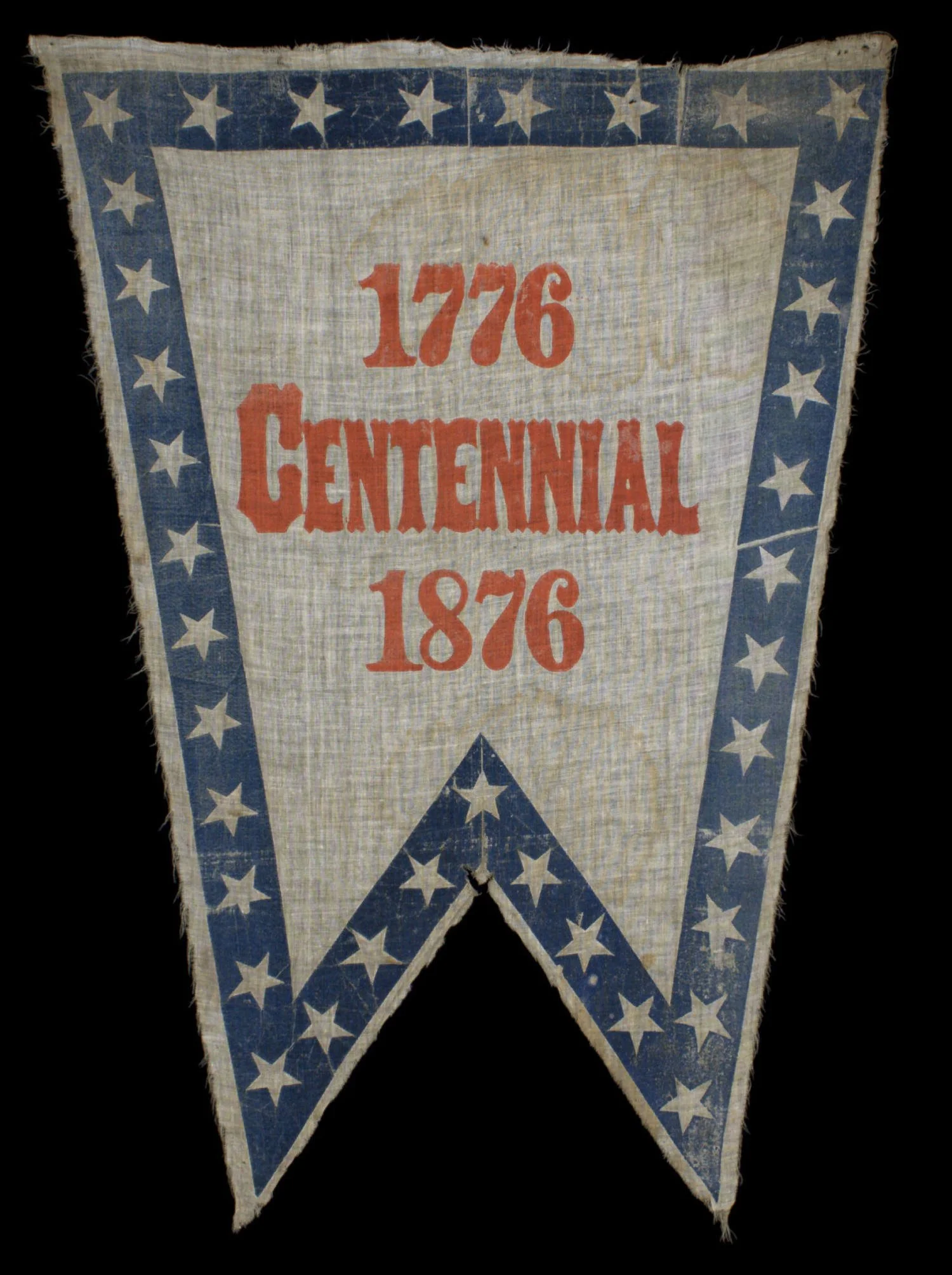 Rare Centennial Swallowtail Banner | Celebrating 100 Years of American Independence | Made by the American Flag Company | Circa 1876