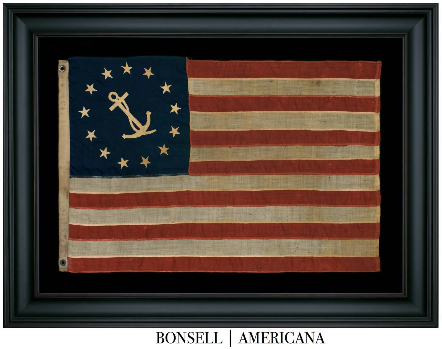 13 Star Antique Yacht Flag | A Striking Example of American Maritime Heritage | Circa 1895-1926