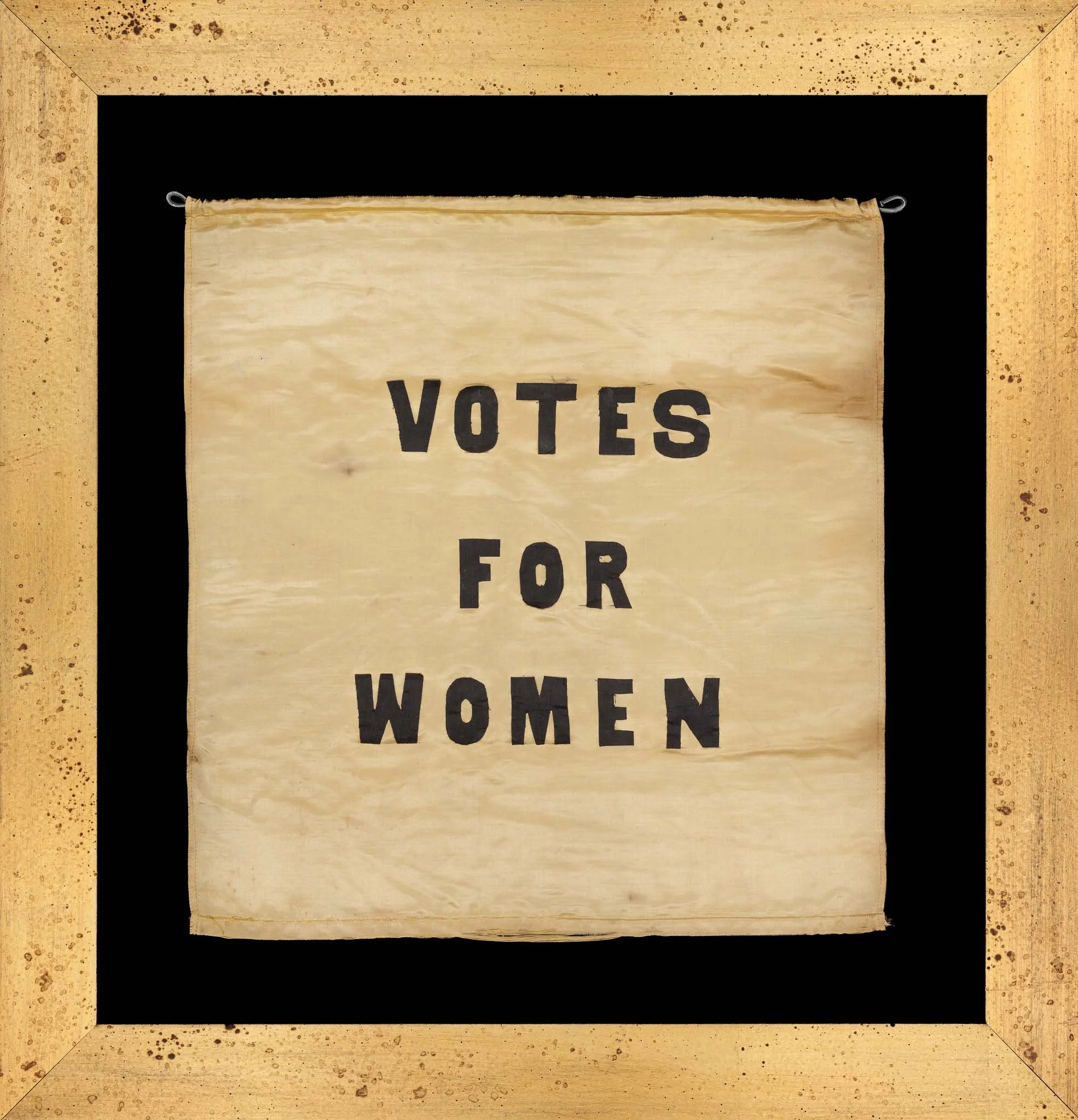 Rare “Votes for Women” Suffrage Banner | Striking Yellow & Black Campaign Display | Rex & Patti Stark Collection | Circa 1910–1920