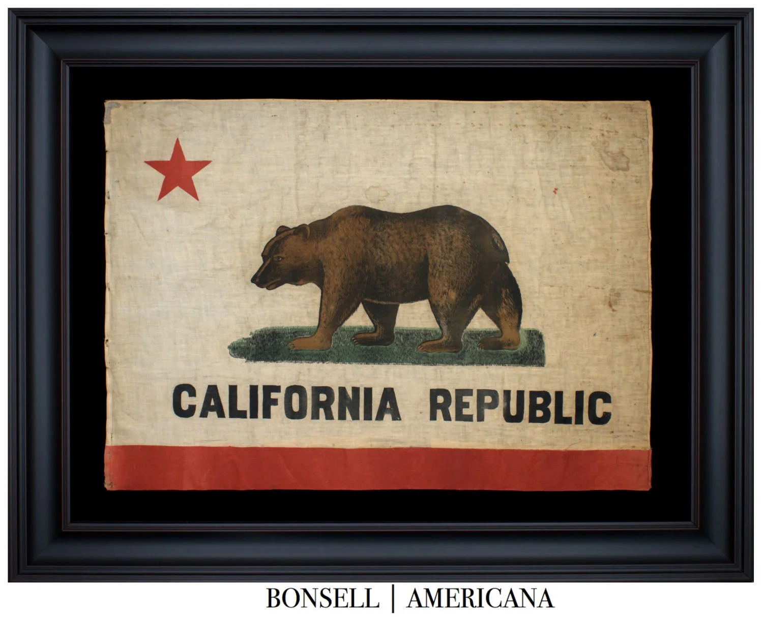 Highly Desirable Antique California Bear Flag | Exceptional Form and Presence | Circa 1890-1911