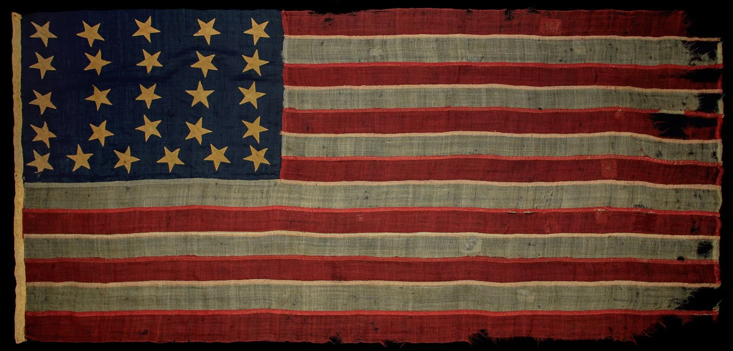 Extremely Early and Exceptional 26 Star Flag | U.S. Navy or Maritime Use | Michigan Statehood | Circa 1837-1845