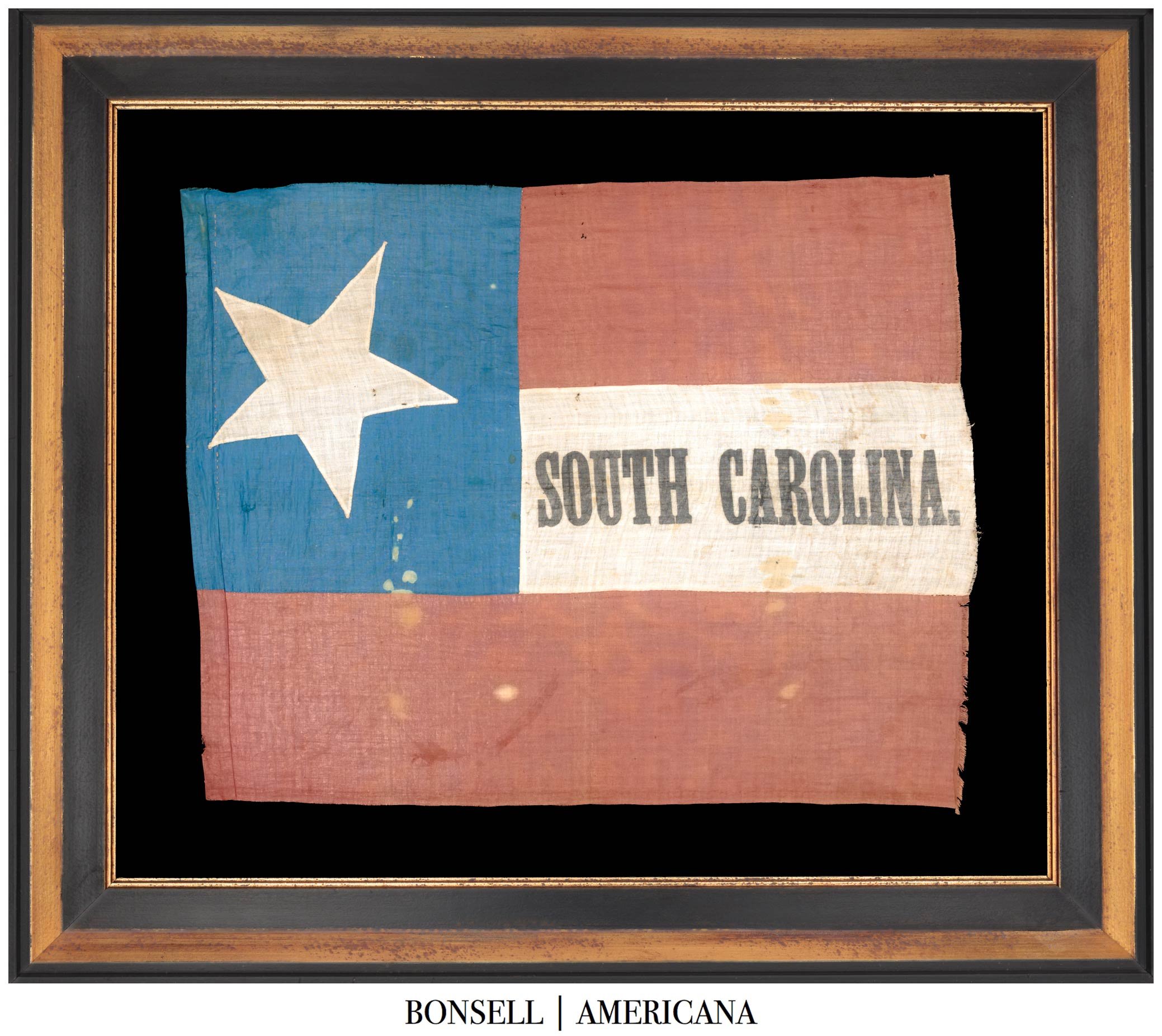 Extraordinary South Carolina Secession Flag | Carried by Florence May Turner at Age 12 During a Missouri Rally Calling for Secession | An Exceptional Piece of American History | Circa 1861