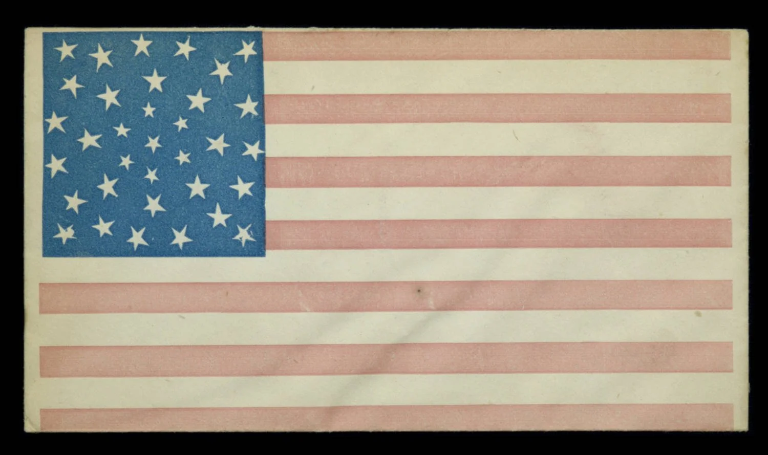 Rare 34 Star Medallion Flag Cover | A Unique Patriotic Design from the Early Civil War Period | Kansas Statehood | Circa 1861-1863