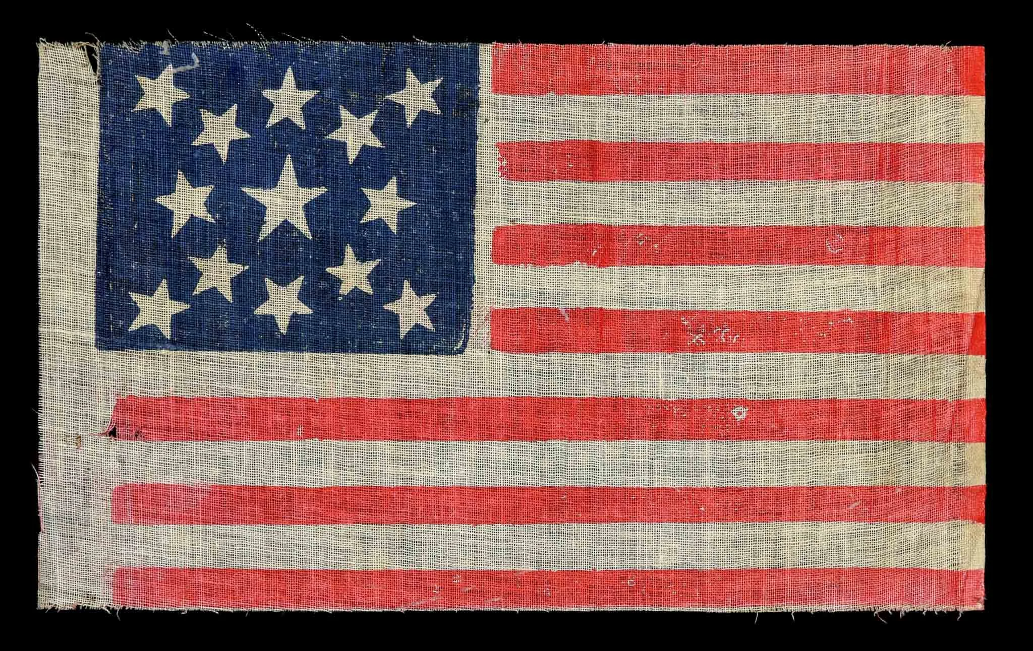 Rare 13 Star Antique Parade Flag | Attractive Medallion Star Pattern | Circa 1876