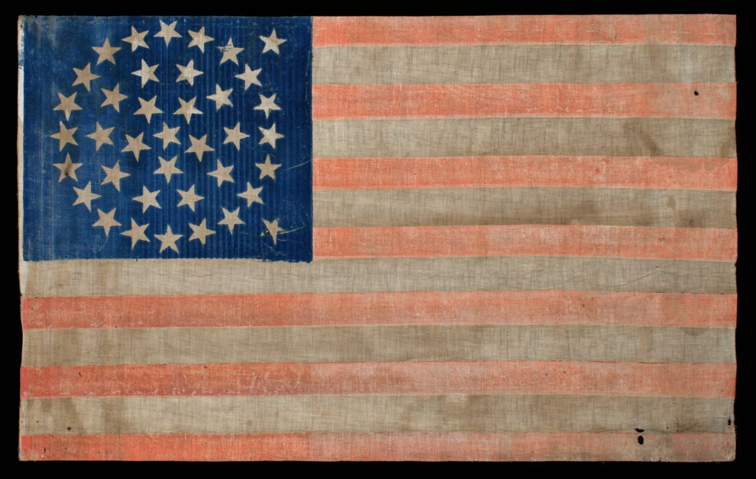 Rare, Striking, Large Scale 38 Star Antique Flag with Offset Medallion Pattern | Colorado Statehood | Circa 1876-1889