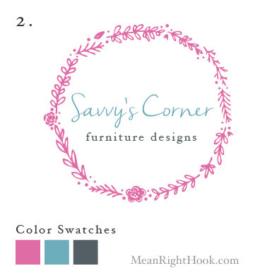 Savvy's Corner Logo Design from MeanRightHook.com