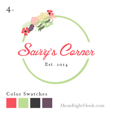 Savvy's Corner Logo Design from MeanRightHook.com
