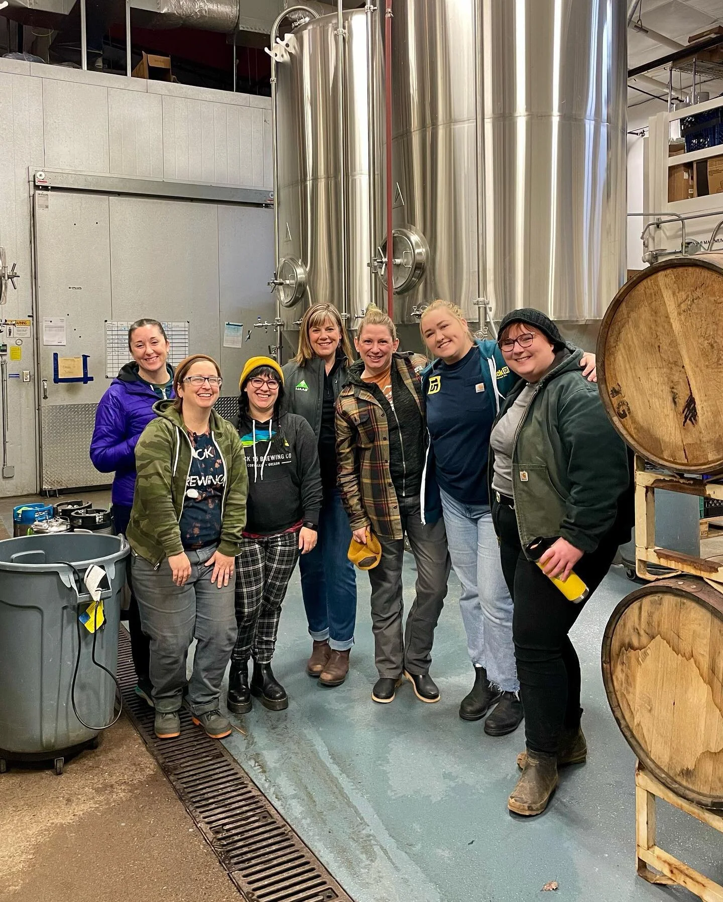 Yesterday we hosted @willamettevalleypinkboots for a collaboration brew day! Pink Boots is a non-profit which provides education, experience, and equity for women and non-binary folks in the alcohol and fermented beverage industries. Members of the l