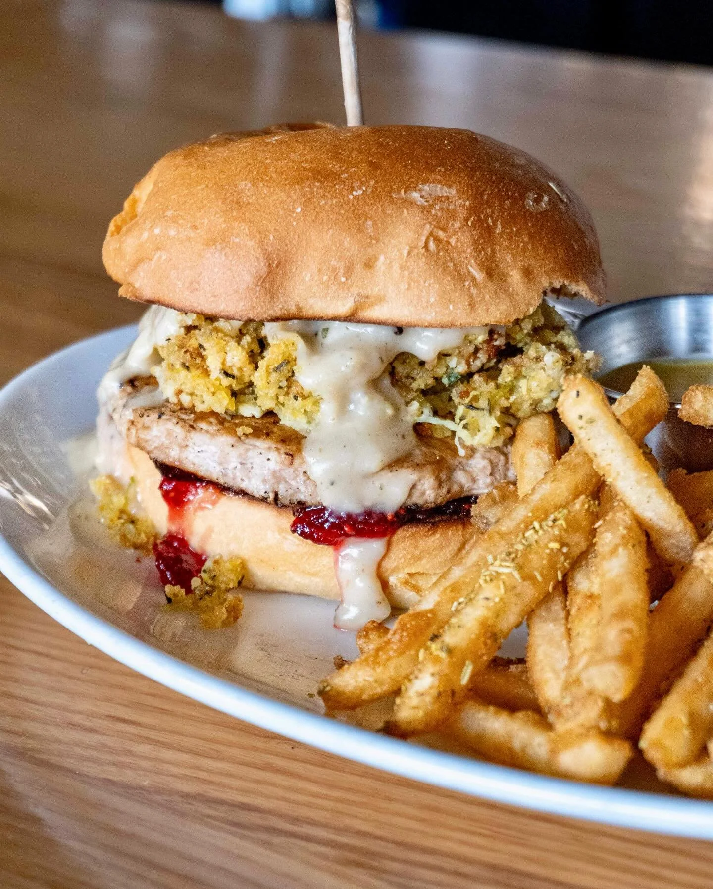November Food Specials have landed at Block 15! Stop by either Corvallis location to enjoy unique, seasonal dishes throughout the month:

🔸 Downtown Pub 🔸
🍽️ The Gobbler - Our juicy turkey burger topped with cornbread-sage stuffing &amp; turkey gr