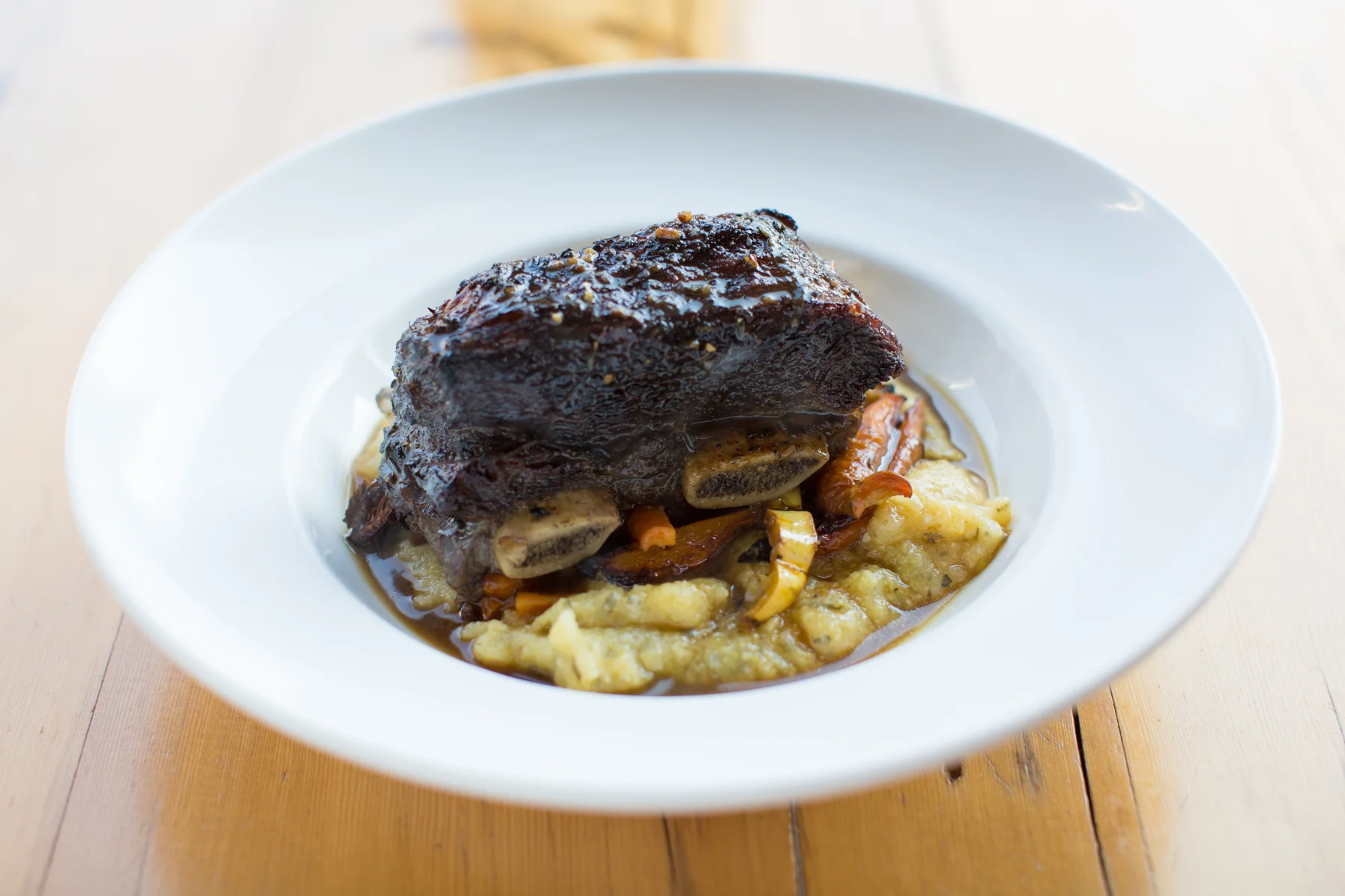 Short rib with polenta.