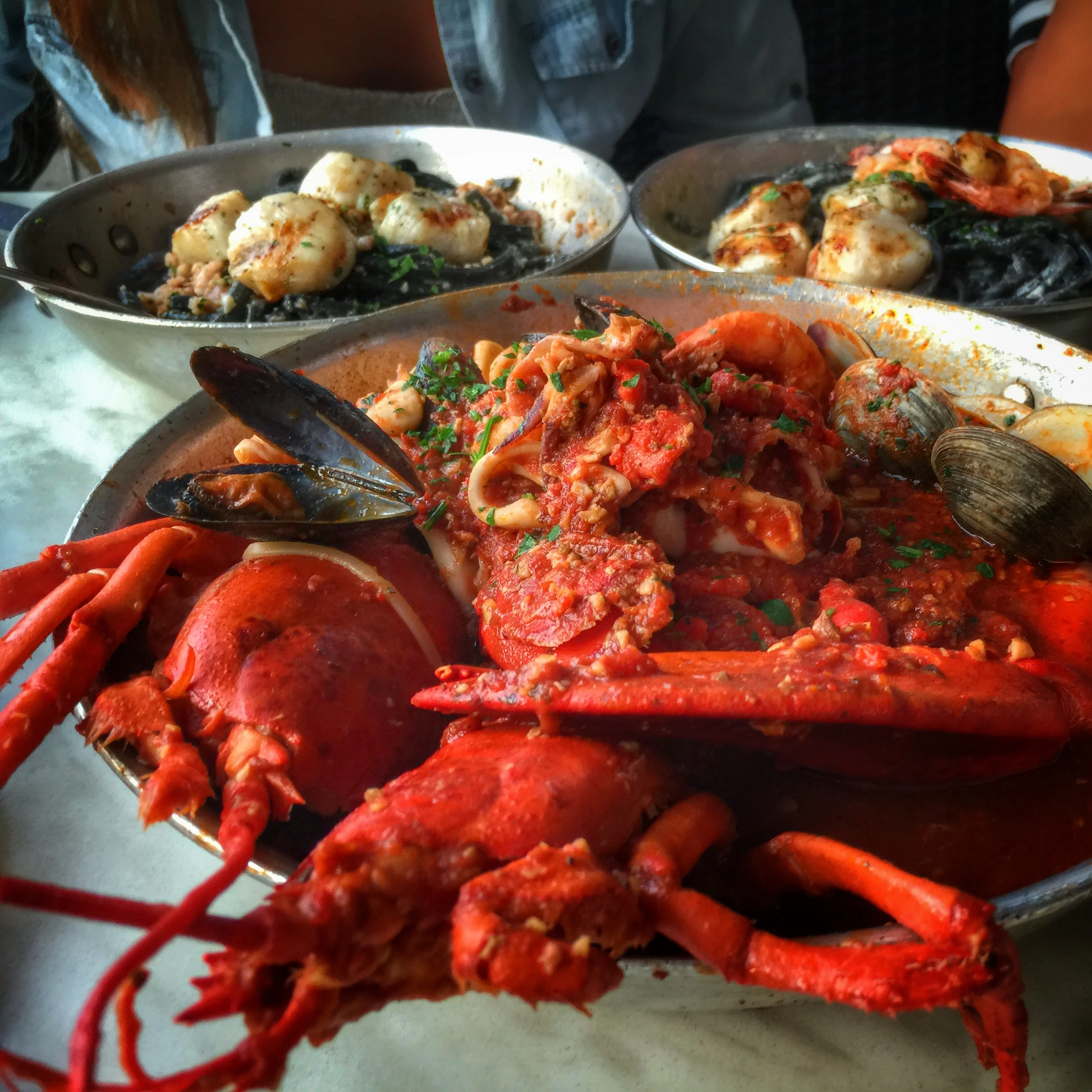 lobster fra diavolo from the daily catch is quite divine.