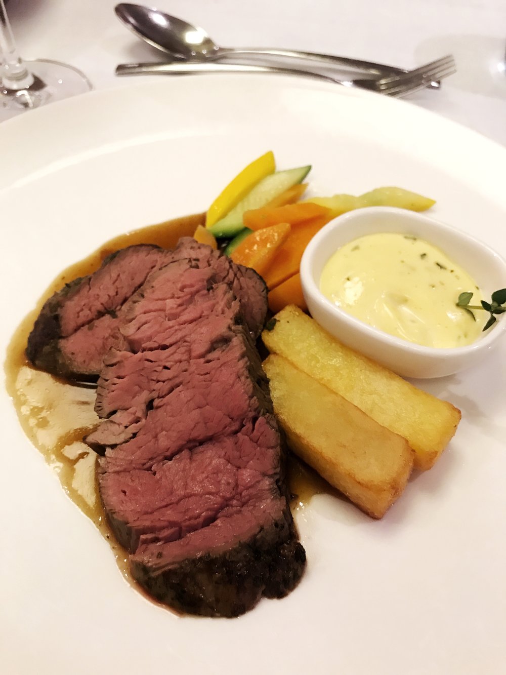 Chateaubriand - perfectly medium rare!