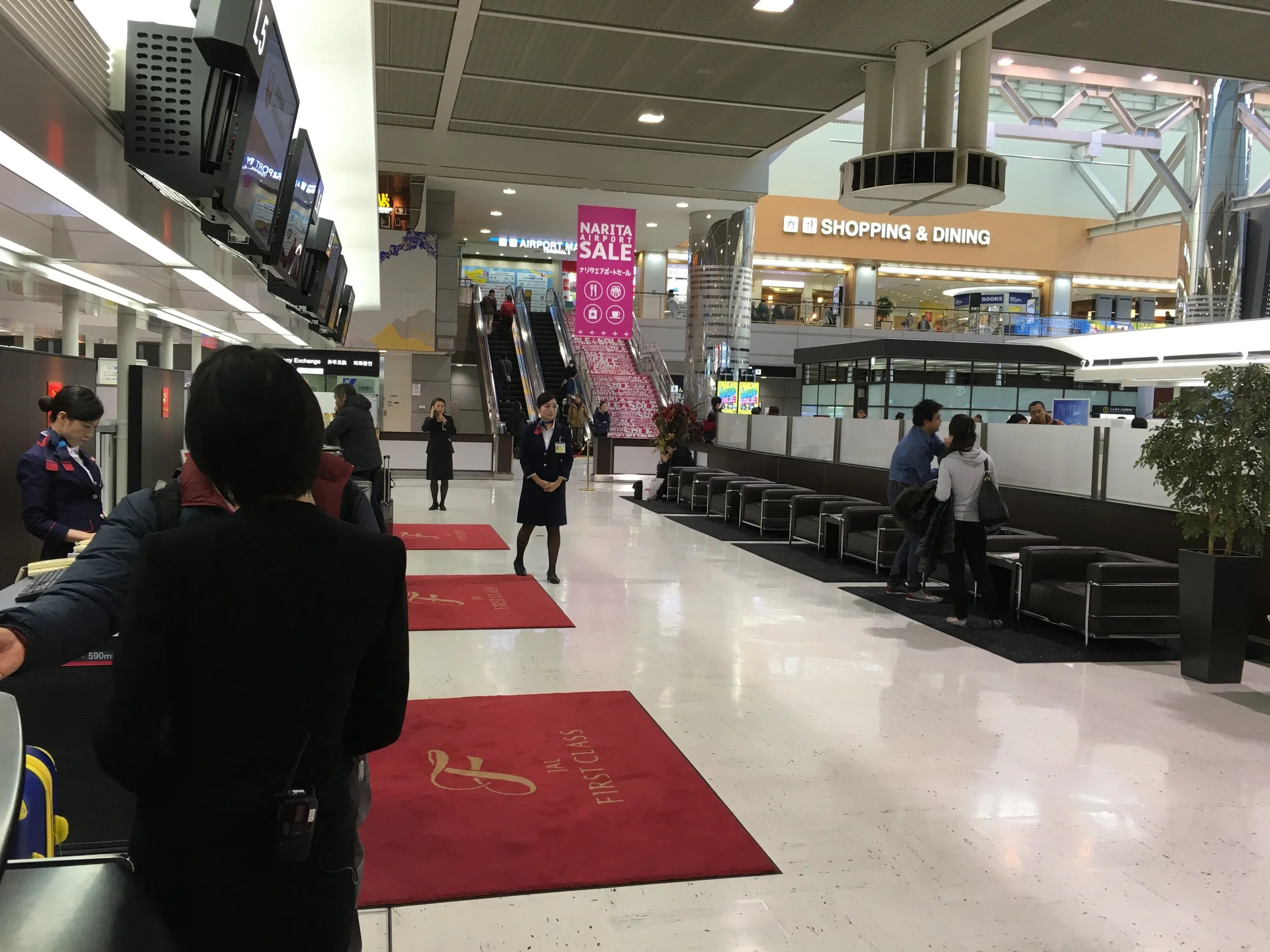 First class check in area. 