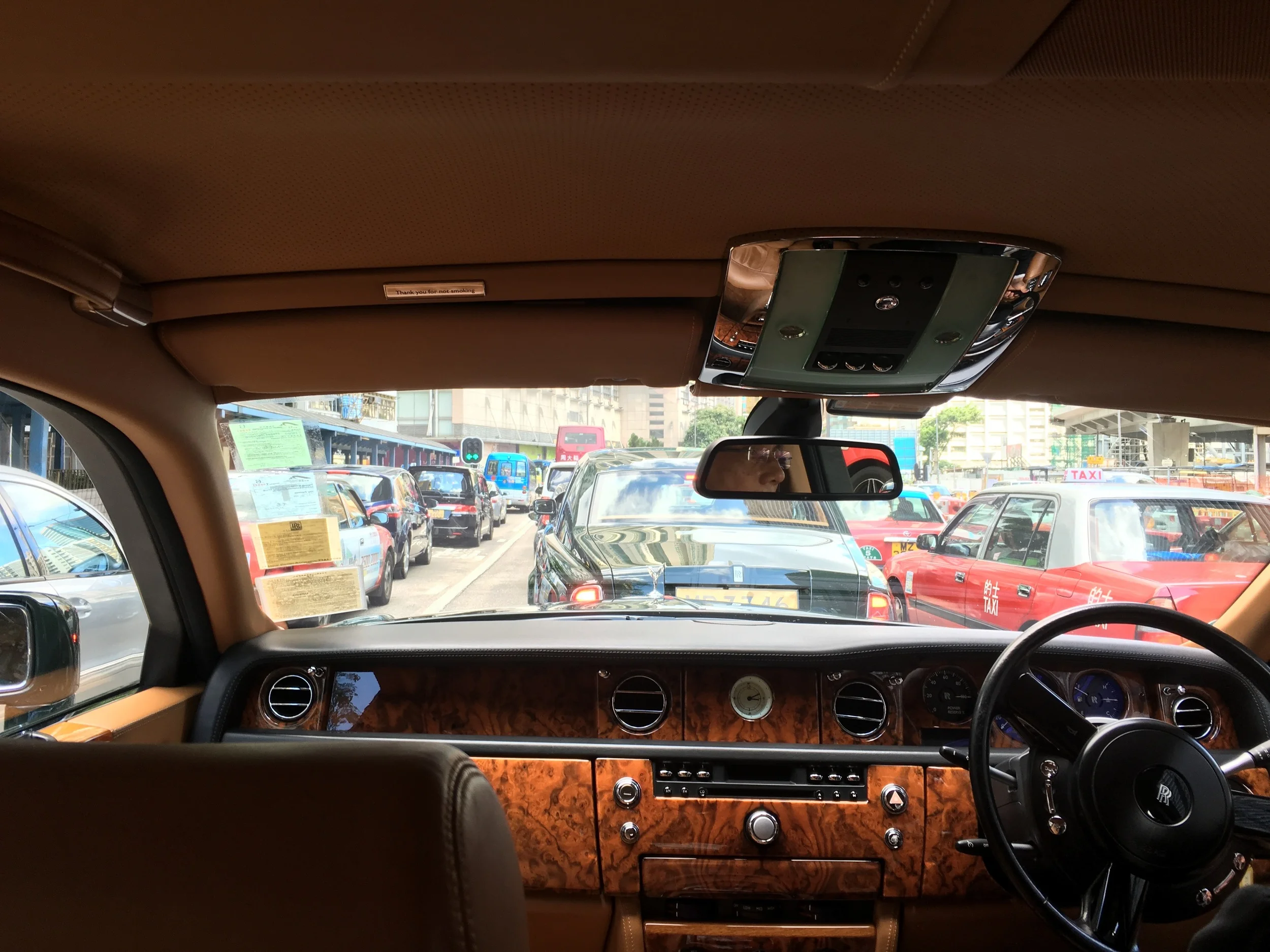 If one must be stuck in traffic, be stuck in a Rolls Royce! 