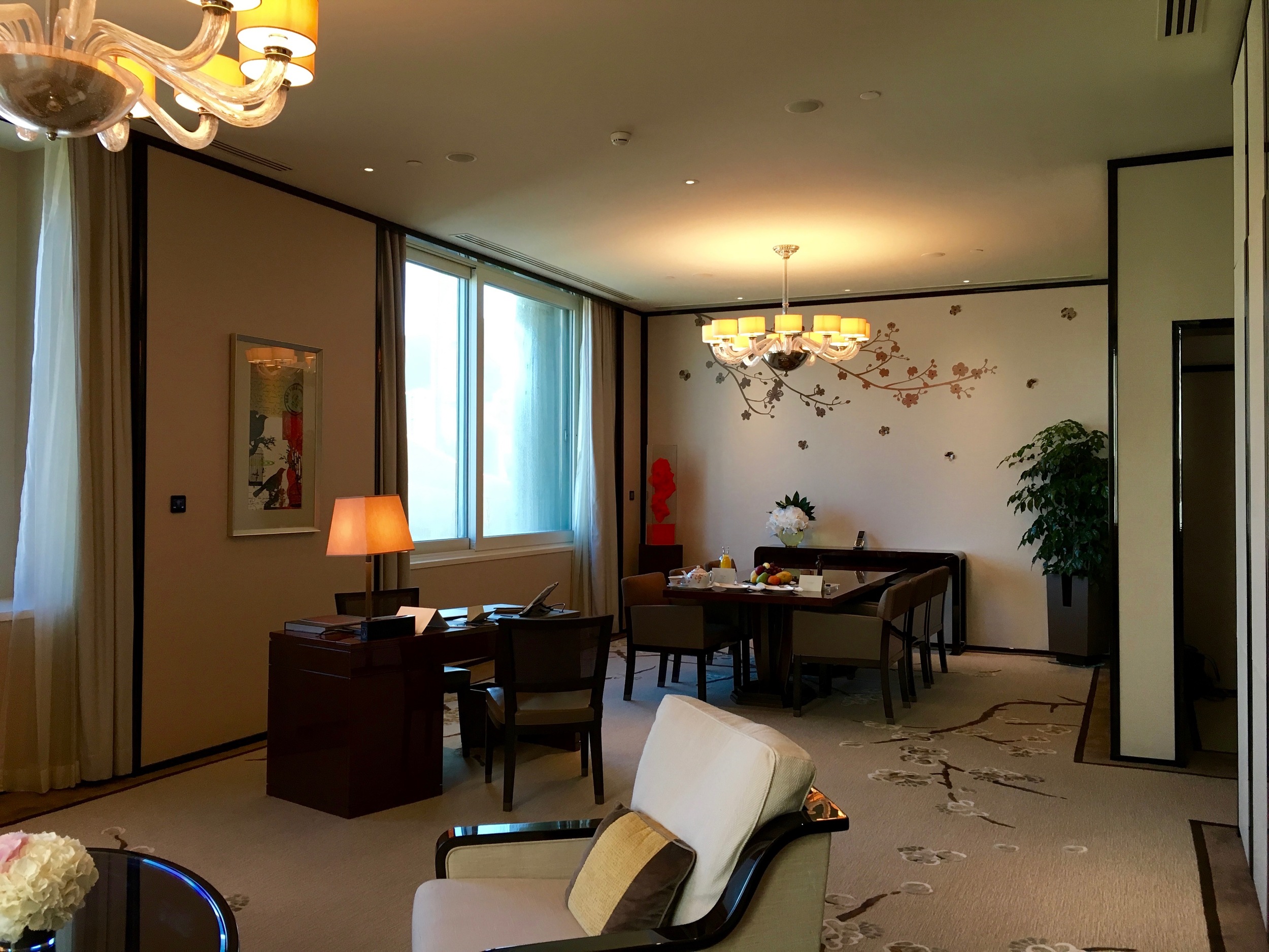 Dining area allowing seating for six