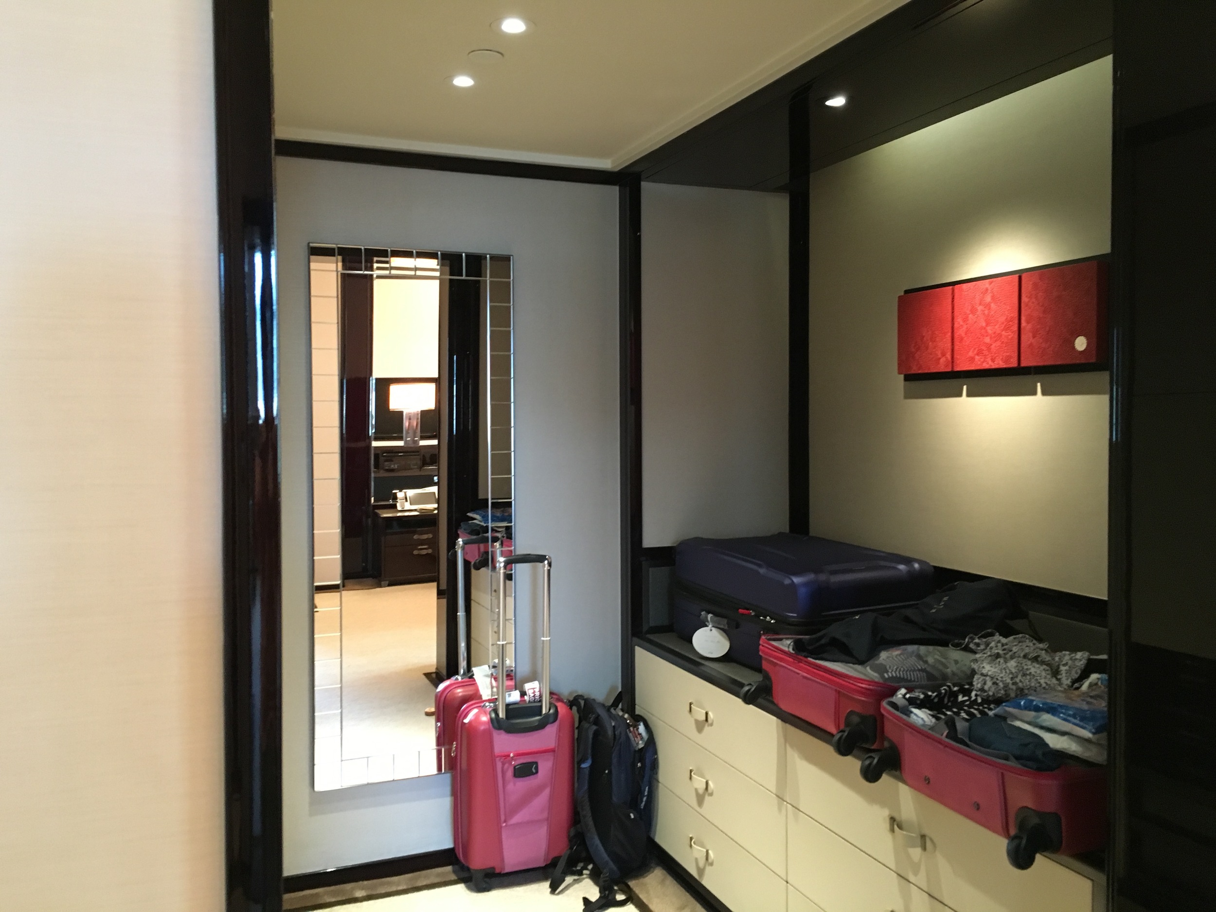 To our surprise, the Deluxe Suite closet was smaller than the Superior Suite's (it was huge!)
