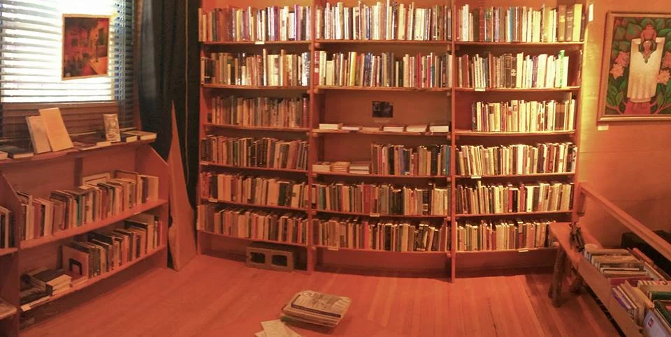Our used poetry collection on the Tsunami Stage.