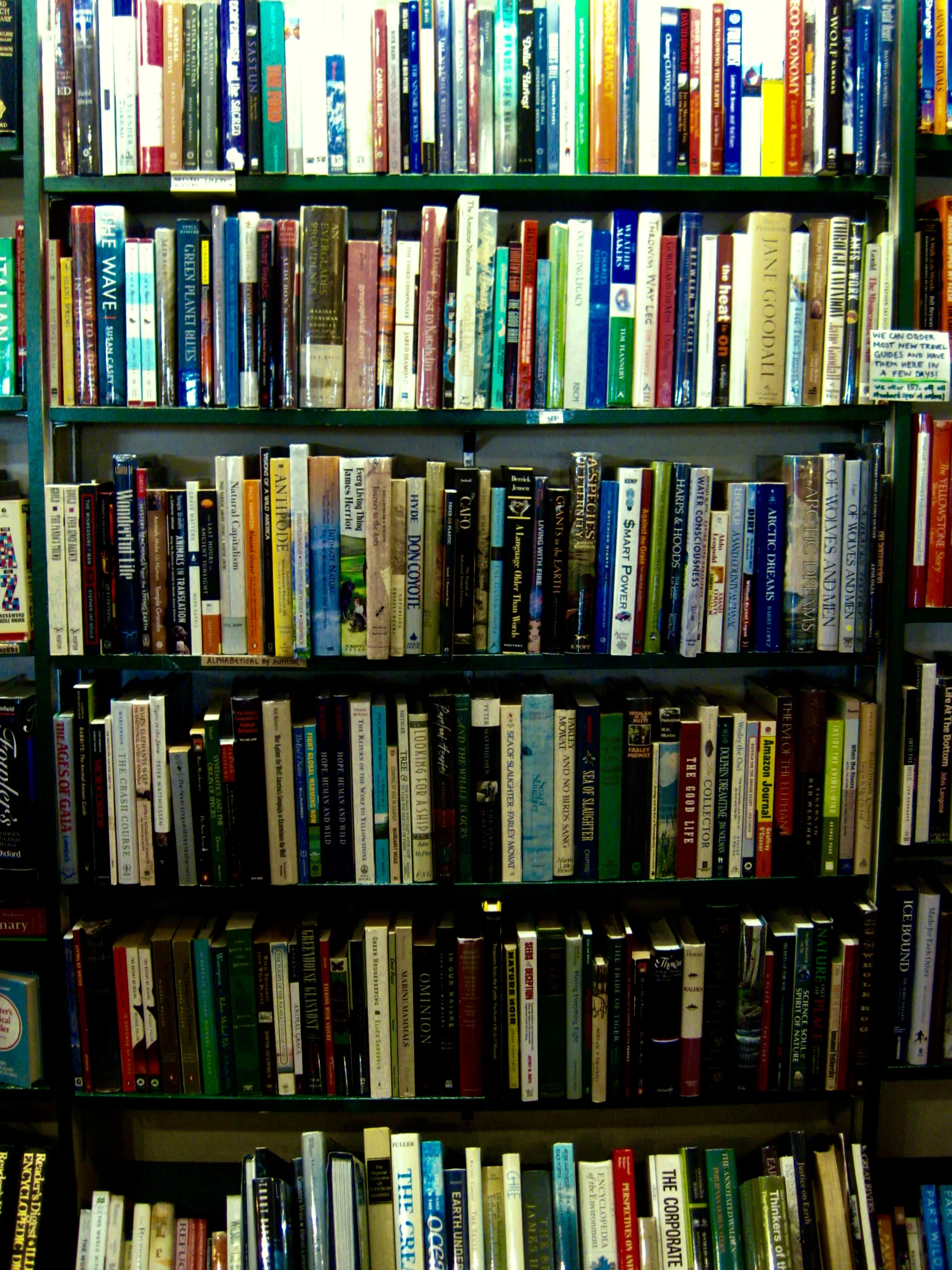 Our Nature shelf.