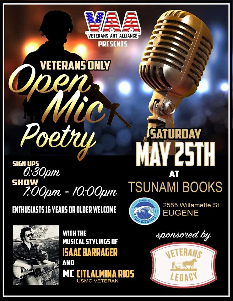  Open-Mic Poetry for Military Veterans  