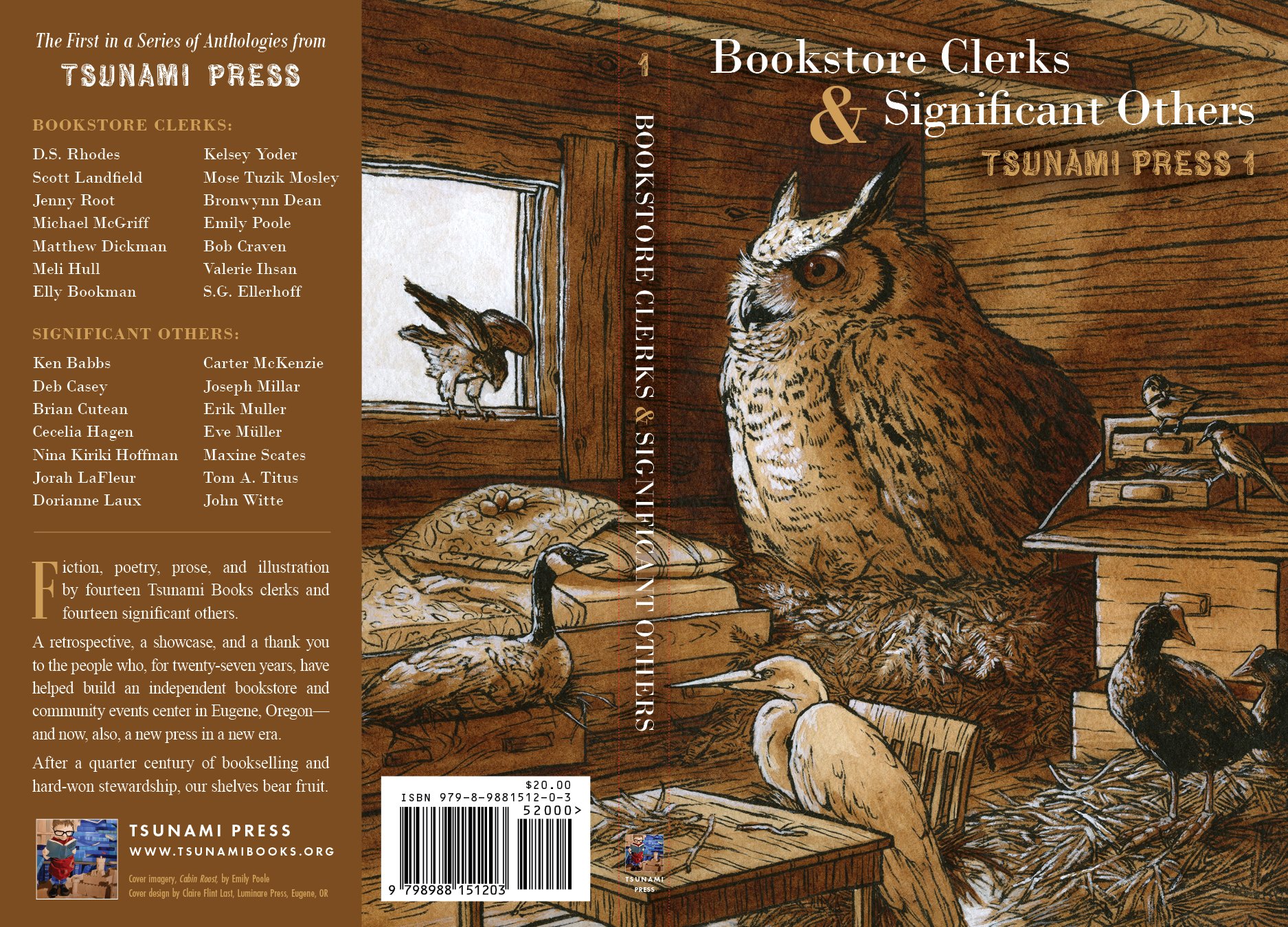 The Official Book Release Celebration and Reading, Tsunami Books/Tsunami Press’s first Anthology, “Bookstore Clerks and Significant Others,” Day 2