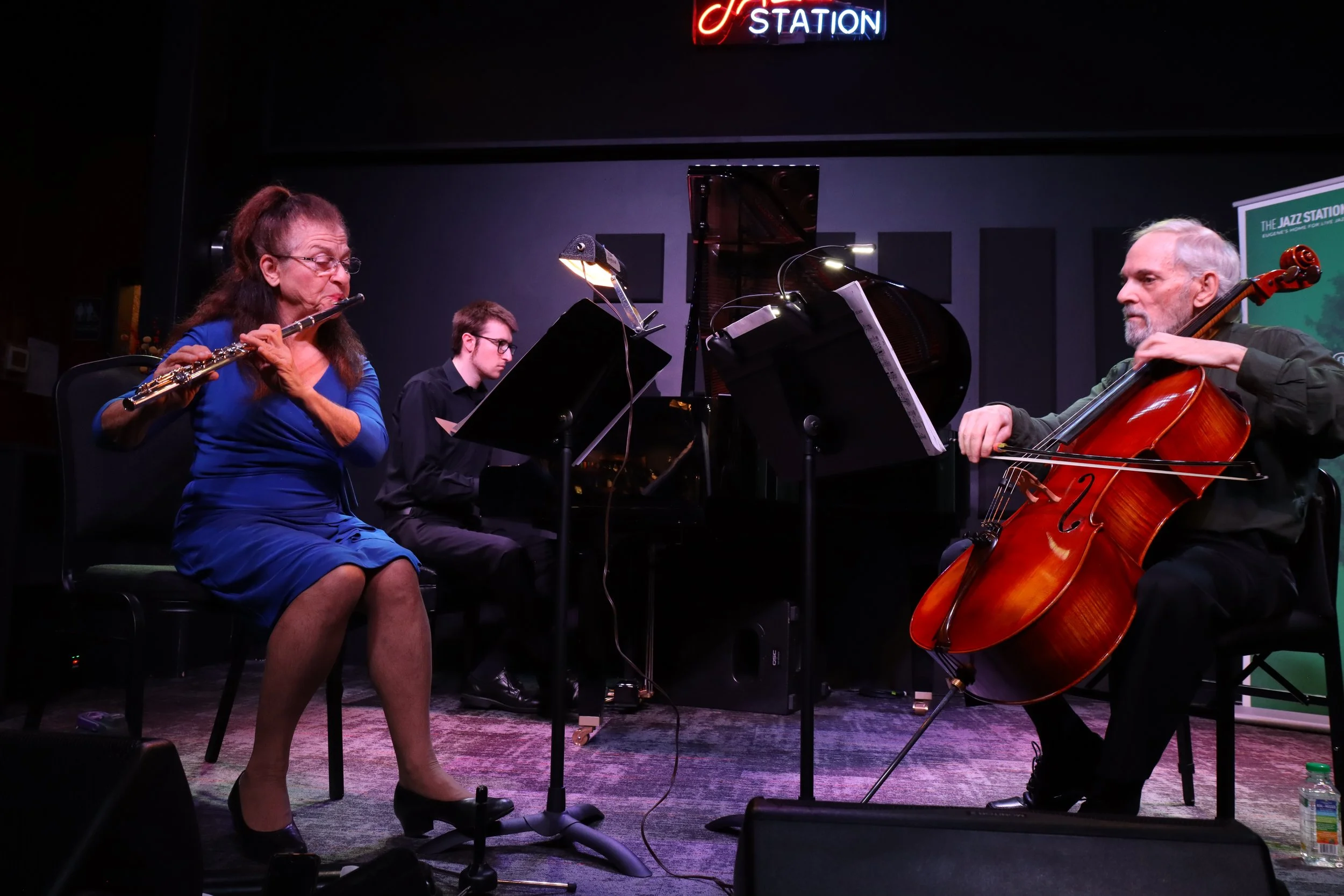 The Oasis Ensemble, featuring Dawn Weiss, Flute, Louis Lowenstein, Cello, and Andrew Cannestra, Piano