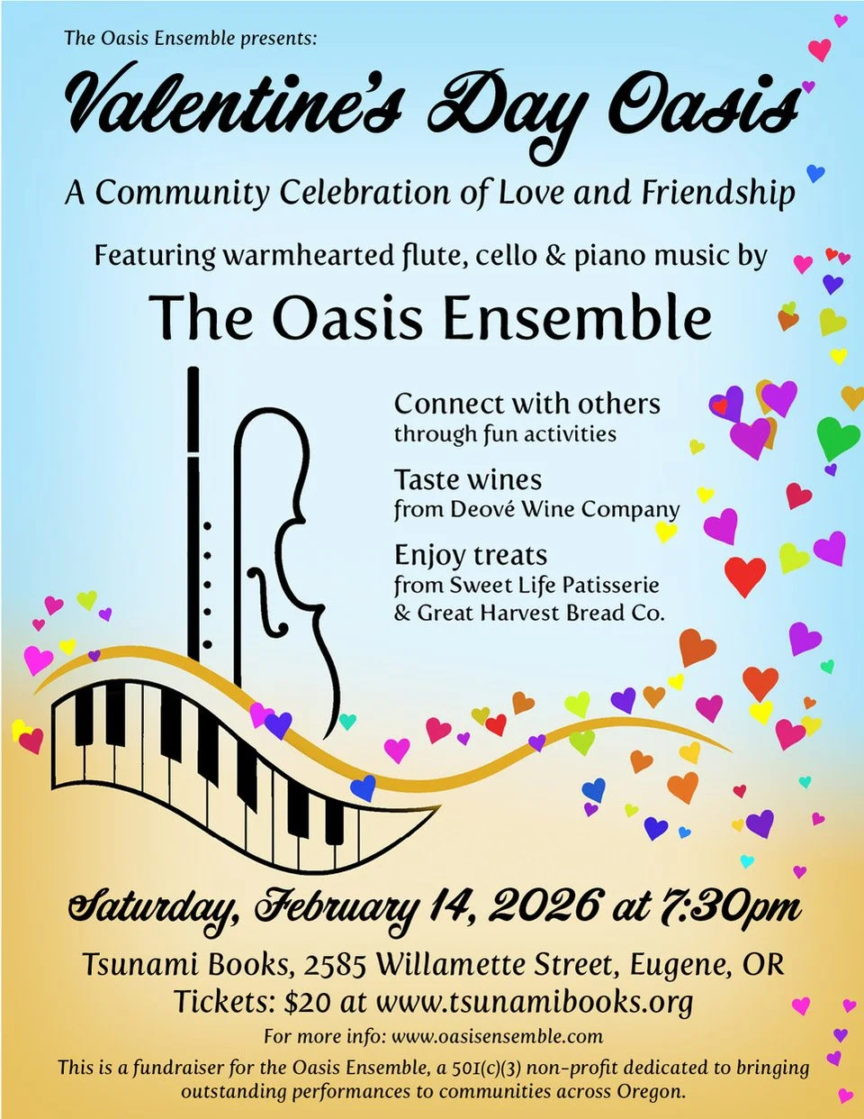 The Oasis Ensemble  Presents a Community Celebration of Love and Friendship