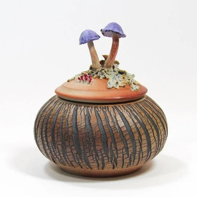 I’ll be the featured artist at the @edinaartcenter September 23-October 12. Stop in to see a selection from the “Forest Floor” collection and take a tour of this great art center. -
-
-
(Mushroom container-sold)
#botanicalart #mycology #sculpture #lichen #slimemold #mushrooms #ceramics #sodafired #shousugiban #trees #dendrology #botany #pottery #forest #umami