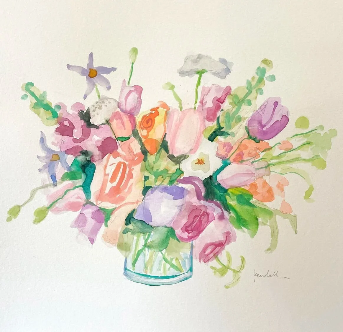 This painting from my watercolor flower collection is in the auction that is live now to raise $ for @shift.missions ! You can bid by visiting the link in my stories or going to their page🩷