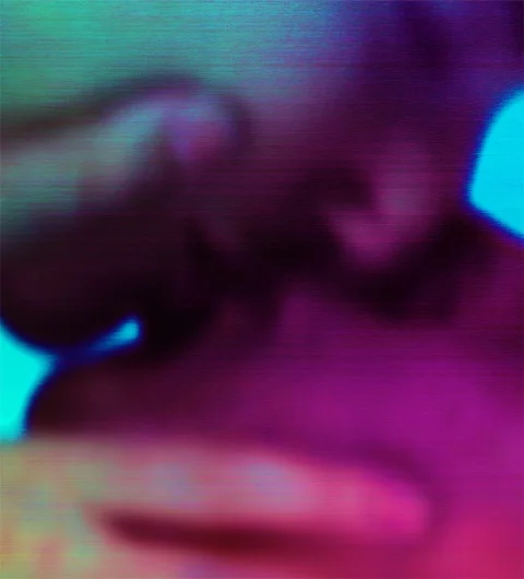 Besame  64" x 58"  Pigmented Inks and Acrylic on Canvas