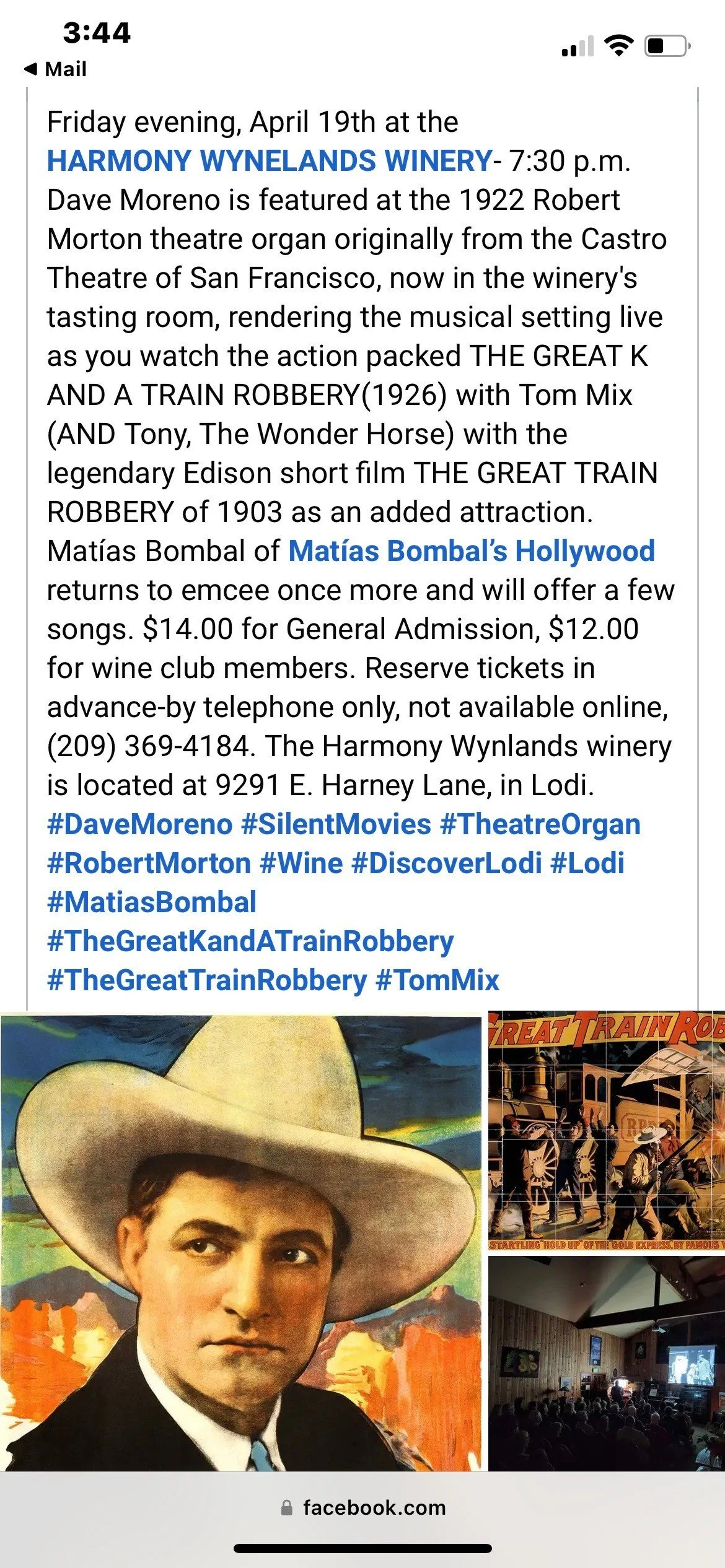 Silent Movie Night   APRIL 19TH, 2024