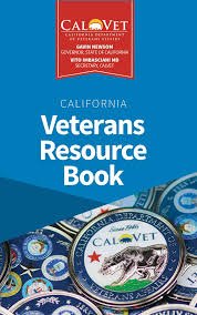 Cover of the California Veterans Resource Book featuring CalVet logo and seals.
