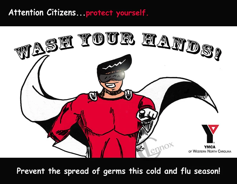2008 YMCA of WNC Flu Season Facility Sign