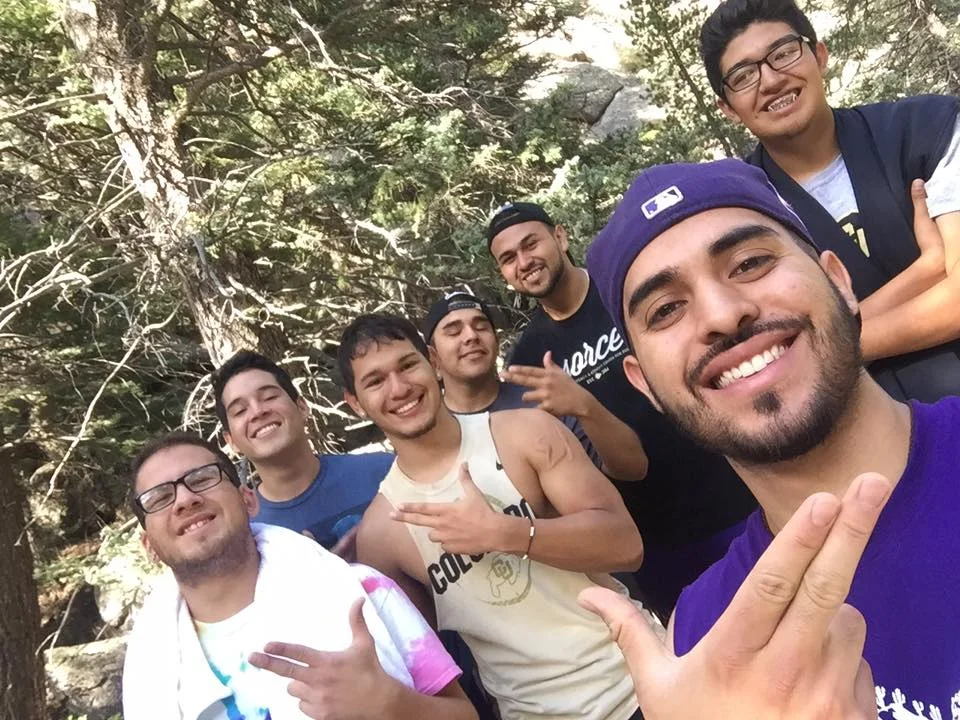 Brother Gordy leading the actives through the forest