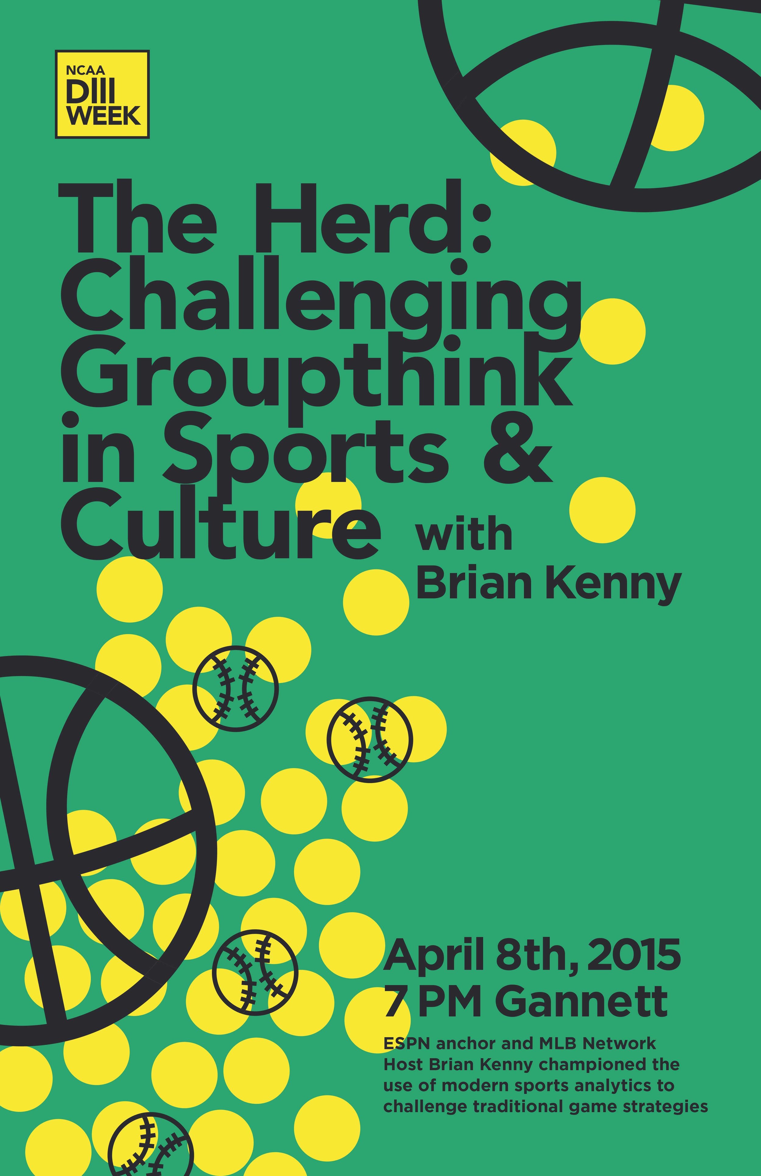 Brian Kenny lecture poster, by Aria Goodman '15