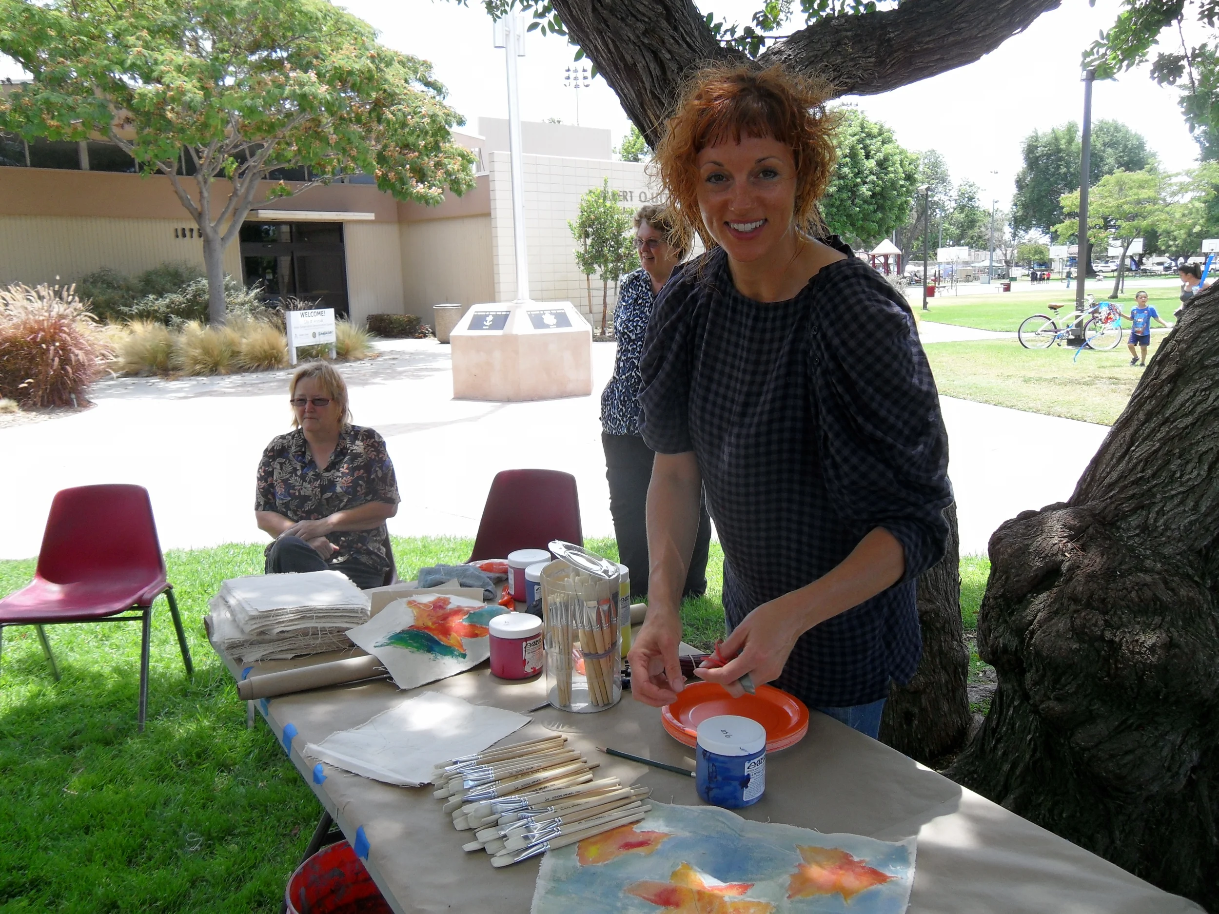  Louise of GriffinMade preparing for the workshop. 