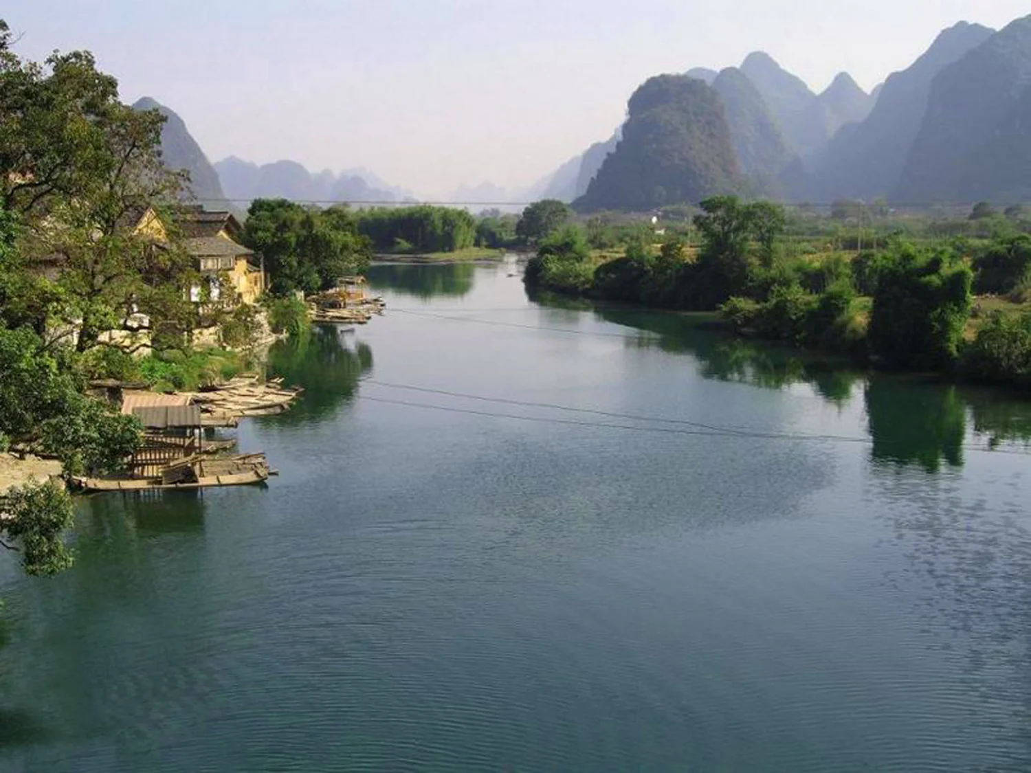 Aerial video scenes from China