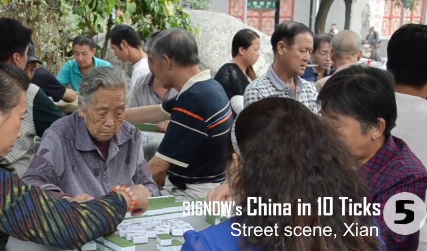 10 Ticks in China: A street scene in Xi'An