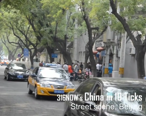10 Ticks in China: A street scene in Beijing