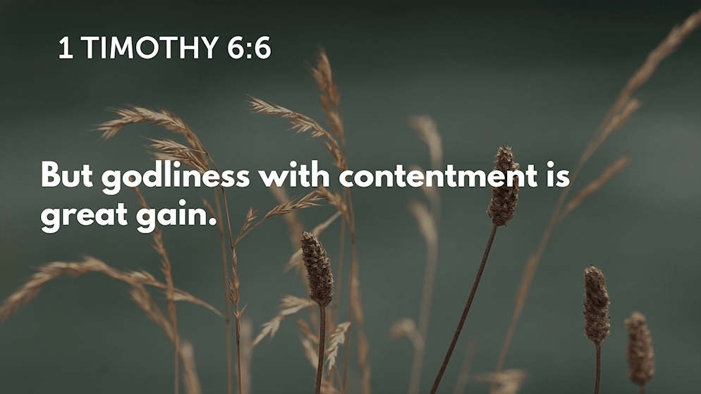 DEVOTION / Contentment – How do we lve in a material world?
