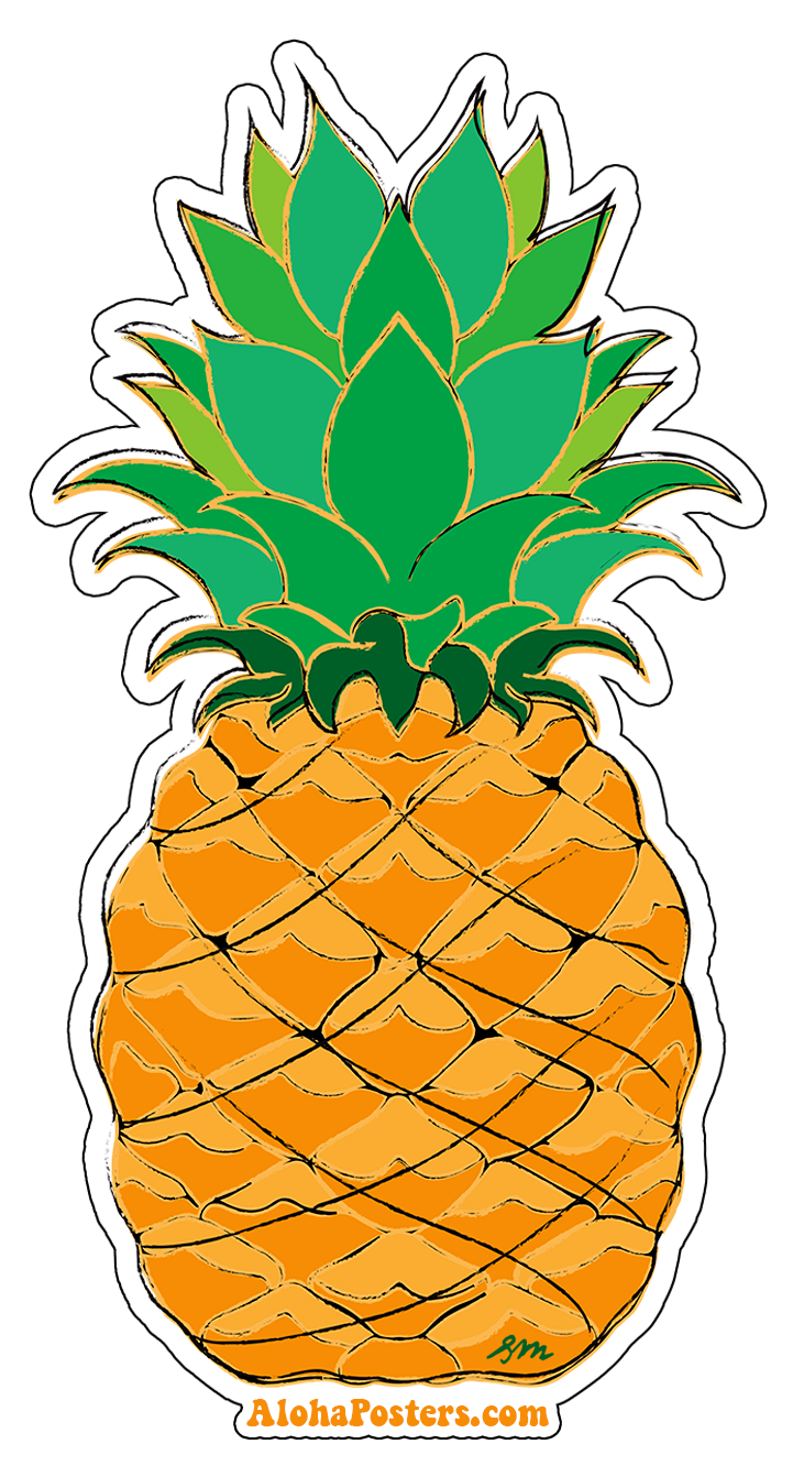 pineapple stickers for hydro flask