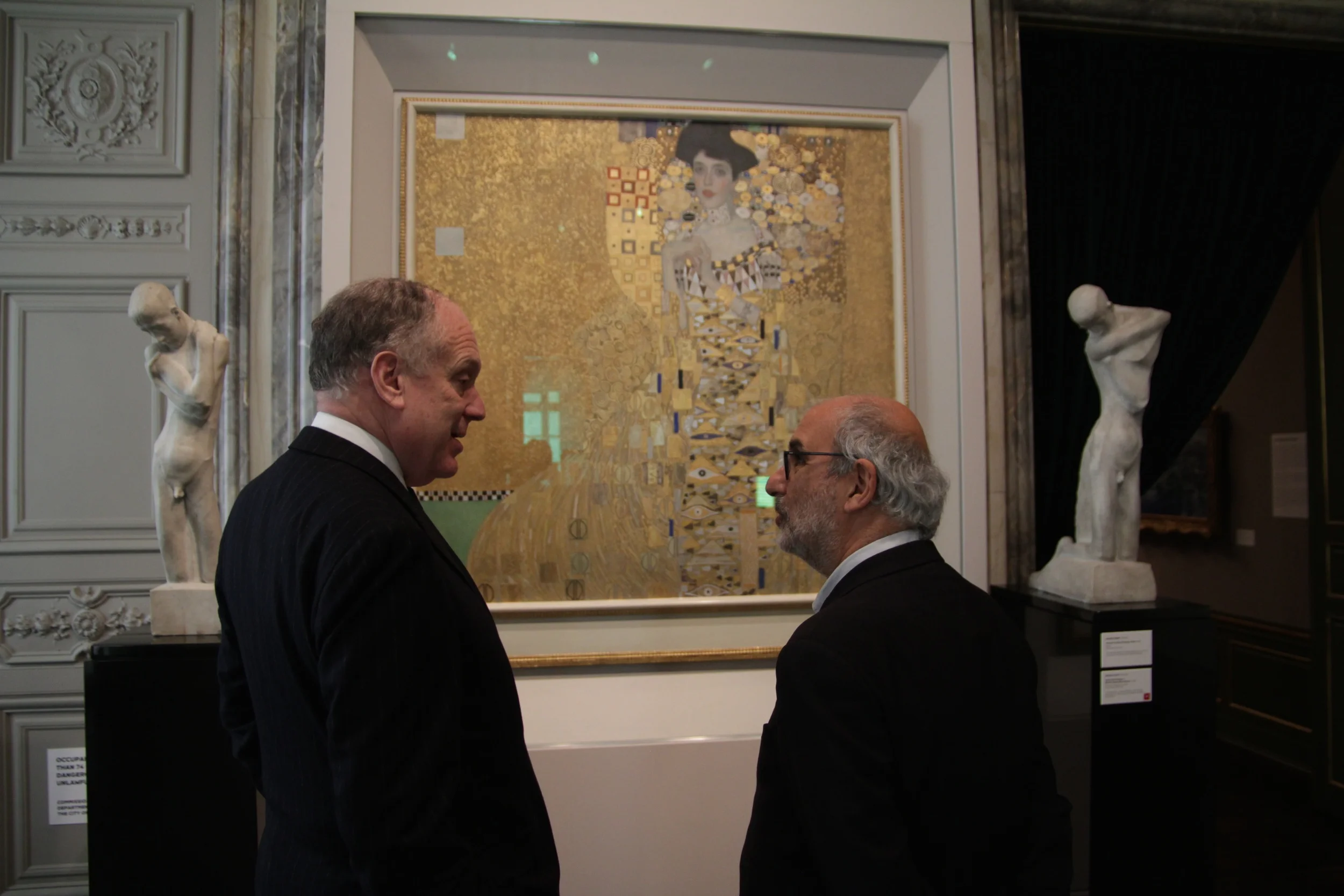 THE ART THAT HITLER HATED_Ronald Lauder & Alan Yentob with 'Portrait of Adele Bloch-Bauer.jpg