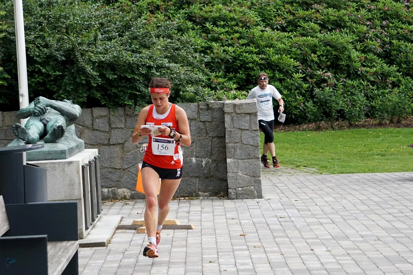 in azione nella gara sprint