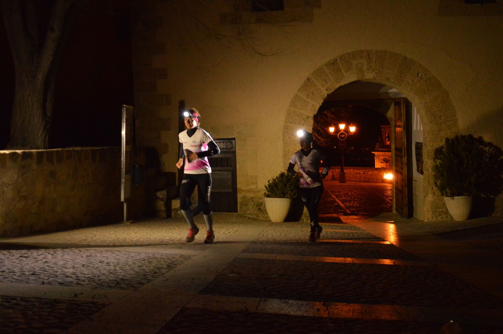 in azione con sabine Hauswirth nel night-Sprint
