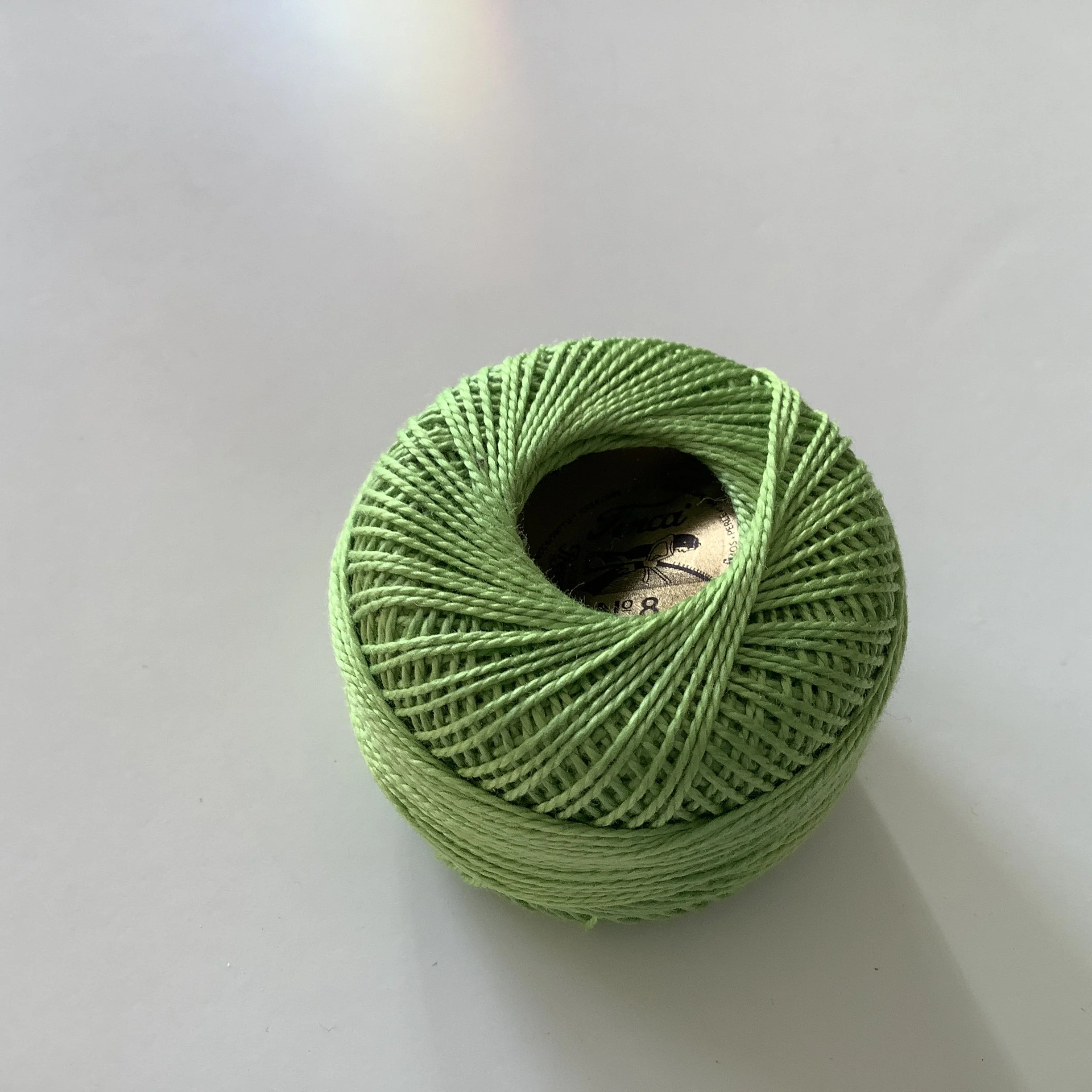 Cotton-perle-thread-lime-no8-UK