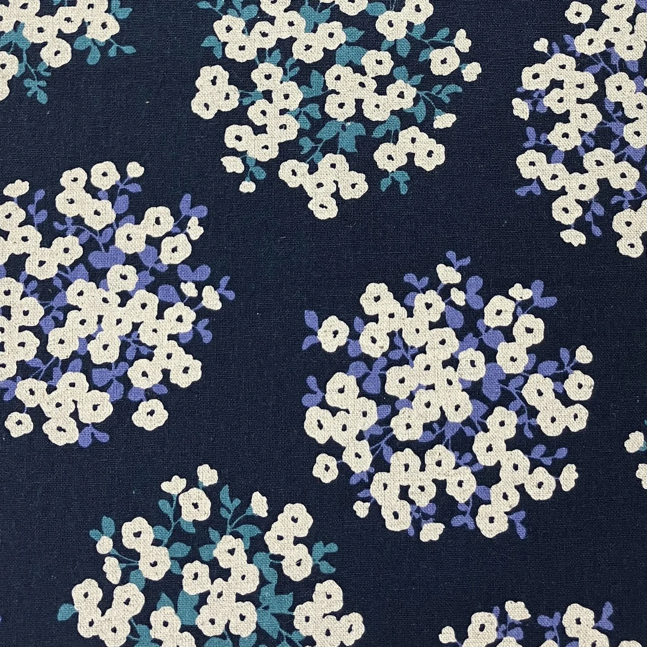 Sevenberry-linen-cotton-flower-navy-Hometown-Rochester-UK