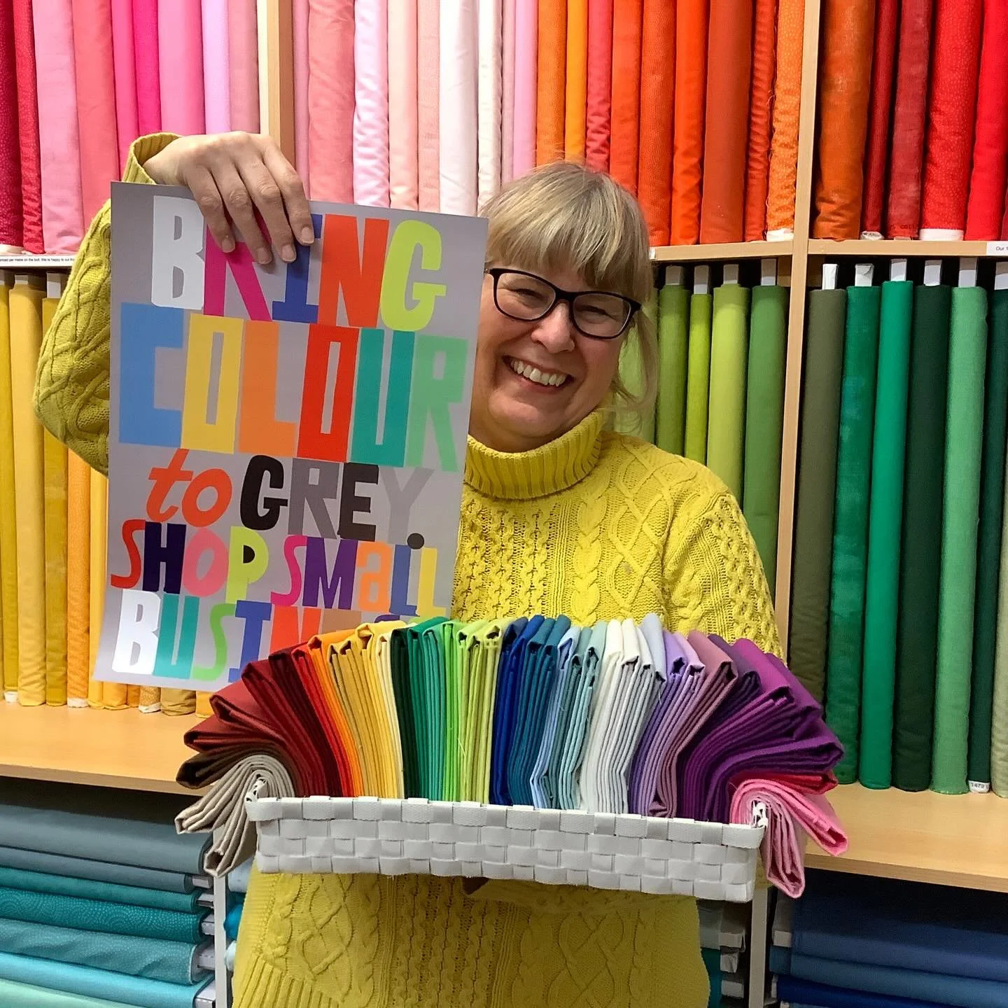 Things I love. I love colour and cloth. It&rsquo;s part of Hometown&rsquo;s DNA. I make a point of wearing colourful clothes (why wear black, when you can wear yellow and red and blue and feel good?).

I work and embrace colour in my crafting and it&