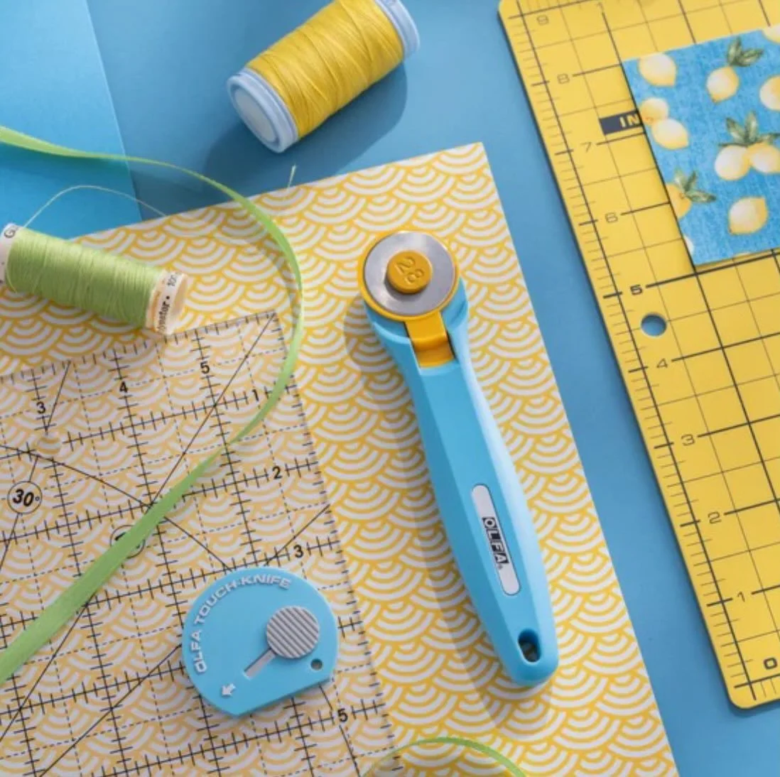 We love Olfa equipment - it&rsquo;s the best! So we&rsquo;re very happy to mark the launch of a new Olfa rotary cutter with a saving of 15% across the entire range until Monday midnight. Stock is limited so don&rsquo;t dilly dally!

No codes are need