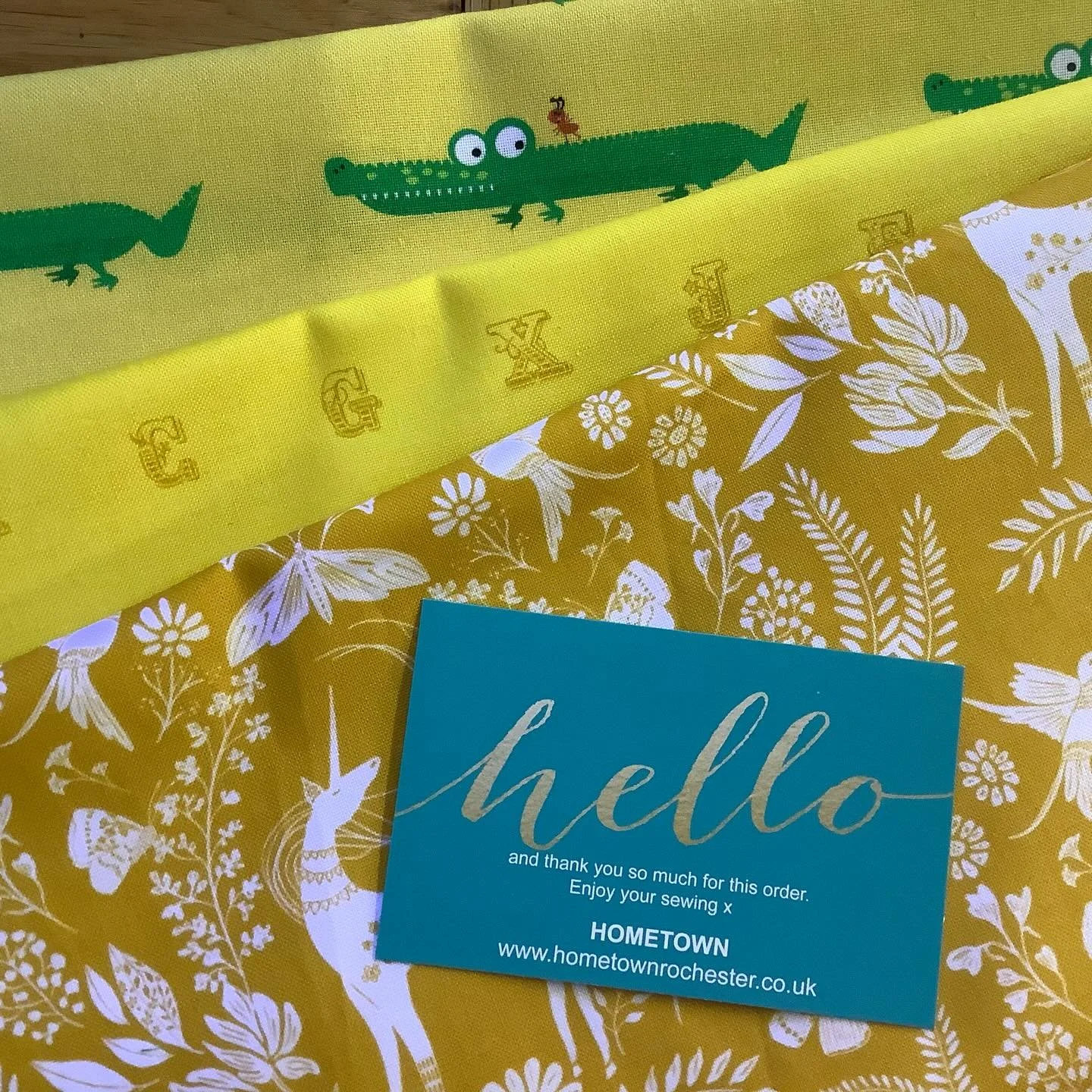 Sorry for silence - as usual we&rsquo;ve been busy with getting new fabrics on the shelves and online. In the meantime here&rsquo;s a holding picture to brighten your Wednesday (top tip - never hold a crocodile)! You know where we are if you need som