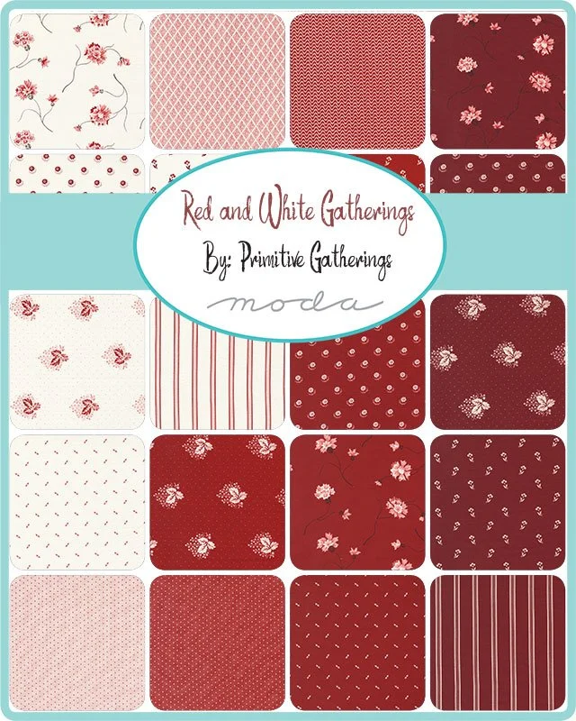 Moda-red-and-white-gatherings-swatch-layer-cake-UK