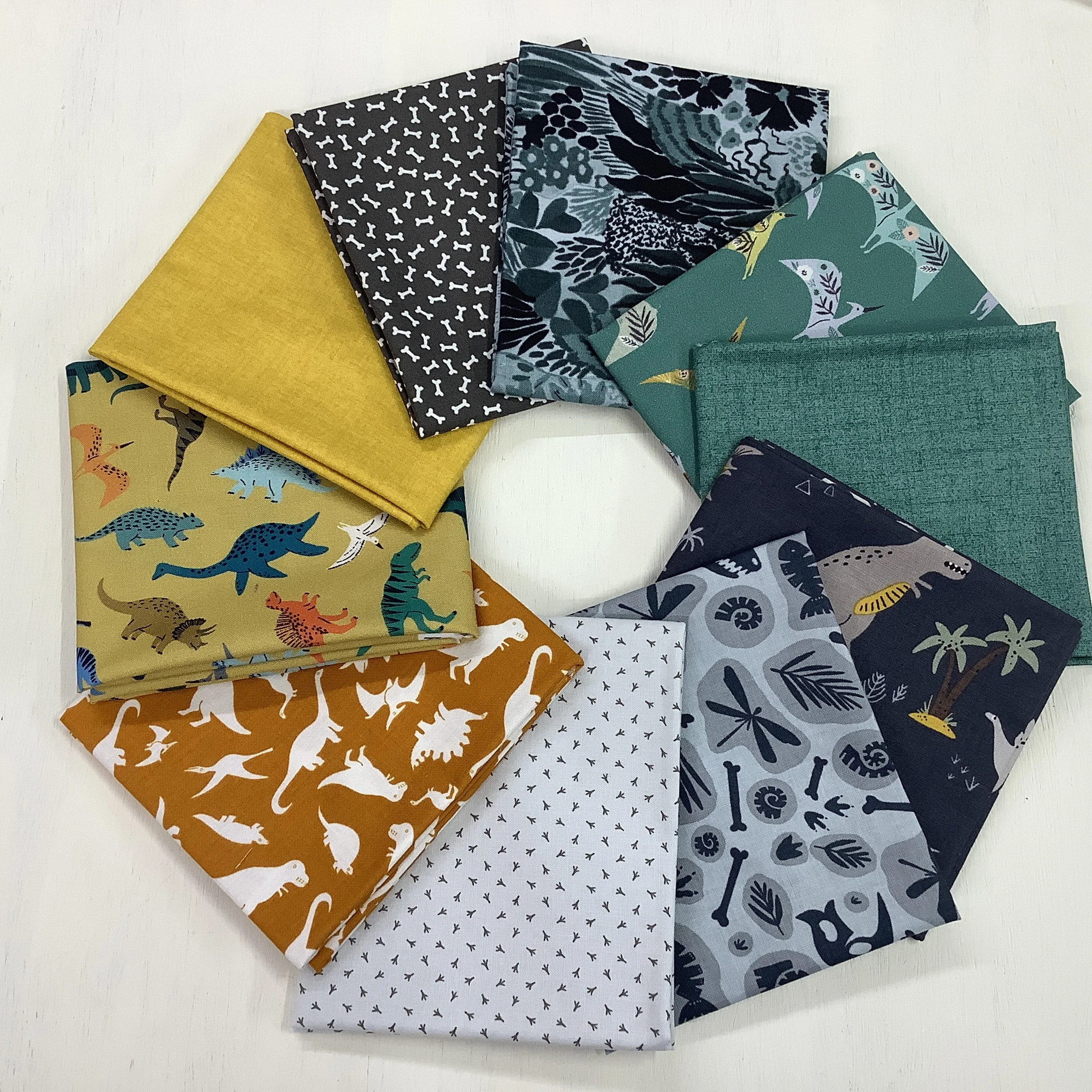 Roar-Dinoisaur-fat-quarter-bundle-Hometown-Rochester-UK